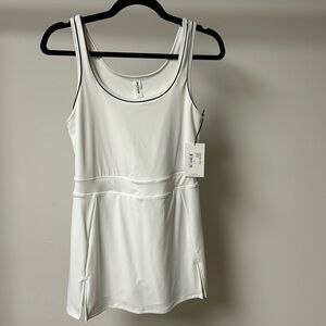 Splits59 martina dress with piping white/black
